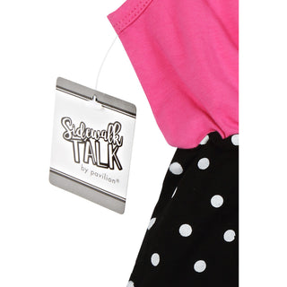The Usual 6-12 Months Pink & Black Romper with Headband