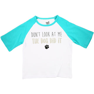 Dog Did It /Length Teal Sleeve Shirt