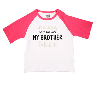 My Brother 2T 3/4 Length Pink Sleeve Shirt