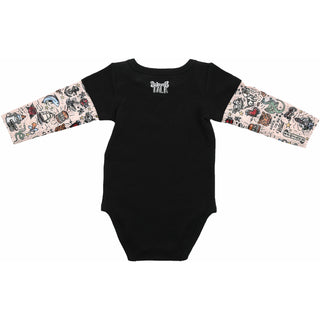 Badass 6-12 Months Biker Tat Tee Bodysuit