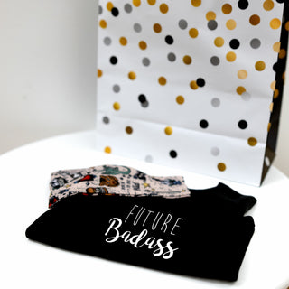 Badass 6-12 Months Biker Tat Tee Bodysuit