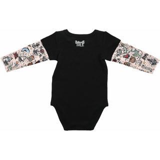Wild Side 6-12 Months Biker Tat Tee Bodysuit