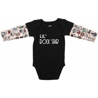 Rock Star Biker Tat Tee Bodysuit