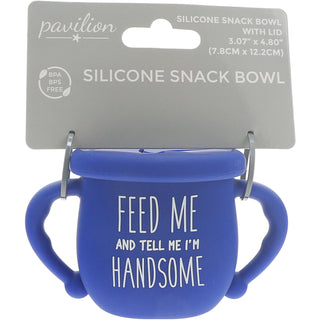 I'm Handsome 3.5" Silicone Snack Bowl with Lid