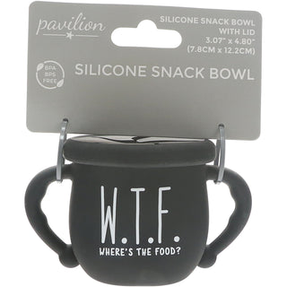 W.T.F. 3.5" Silicone Snack Bowl with Lid