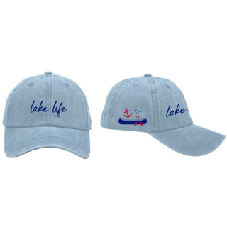 Lake Life Dusty Blue Adjustable Hat