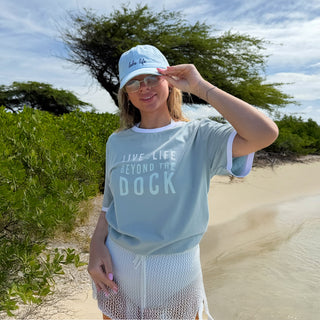 Lake Life Dusty Blue Adjustable Hat