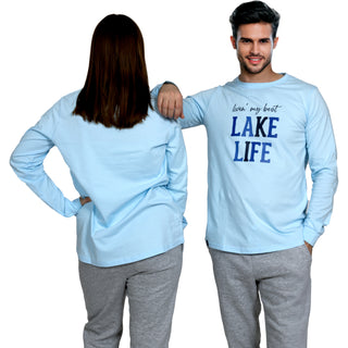 Lake Life Dusty Blue Unisex Long Sleeve T-Shirt