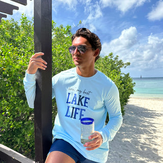 Lake Life Dusty Blue Unisex Long Sleeve T-Shirt