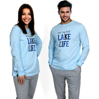 Lake Life Dusty Blue Unisex Long Sleeve T-Shirt