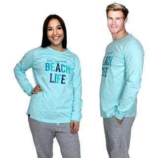 Beach Life Light Teal Unisex Long Sleeve T-Shirt