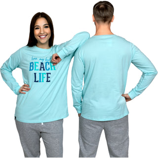 Beach Life Light Teal Unisex Long Sleeve T-Shirt