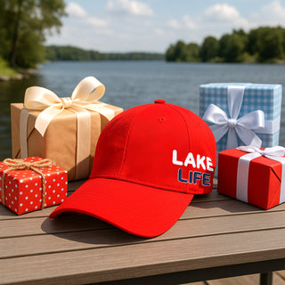 Lake Life Red Adjustable Hat