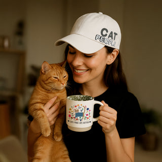 Cat People White Adjustable Hat