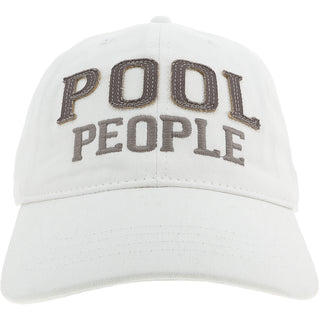 Pool People White Adjustable Hat