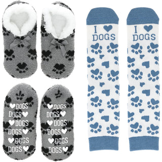 Dogs Slipper Sock Gift Set