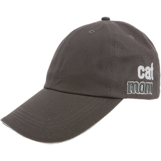 Cat Mom Dark Gray Adjustable Hat