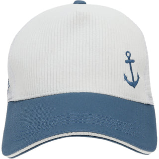 Feelin' Nauti White Corduroy Adjustable Mesh Hat