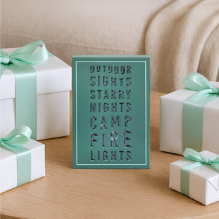 Campfire Lights 4" x 6" MDF Plaque