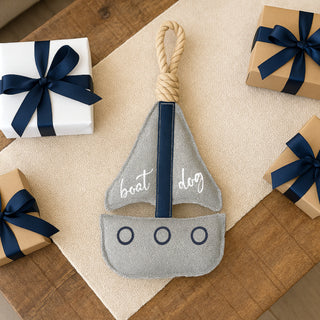 Boat Dog 15" Dog Toy on Rope