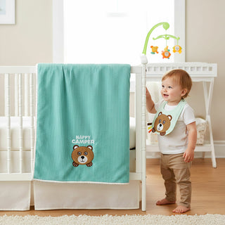 Happy Camper 30" x 40" Ribbed Plush Blanket
