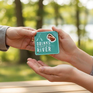 River Bottle Opener Coaster