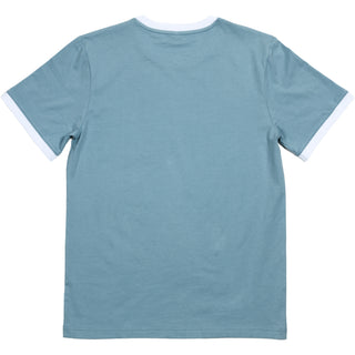 Lake Double Extra Large Slate Blue Unisex Ringer T-Shirt