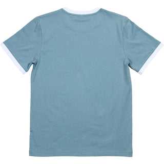 Lake Small Slate Blue Unisex Ringer T-Shirt
