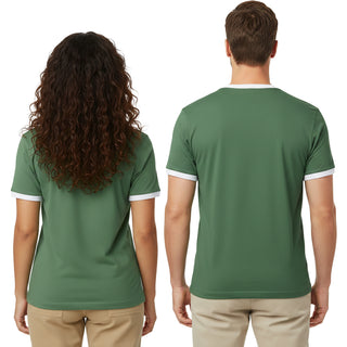Camp Small Dusty Green Unisex Ringer T-Shirt