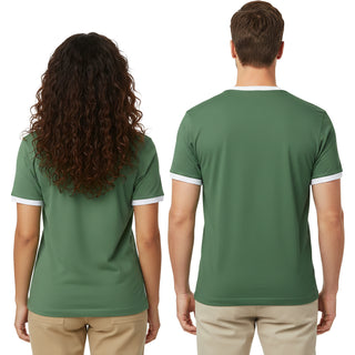 Camp Large Dusty Green Unisex Ringer T-Shirt