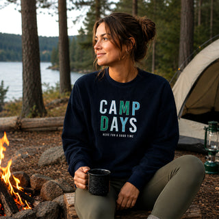 Camp S/M Navy Corded Crewneck