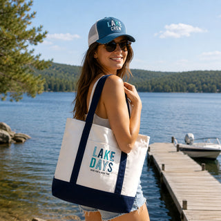 Lake Crew Navy Adjustable Trucker Hat