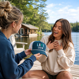 Lake Crew Navy Adjustable Trucker Hat