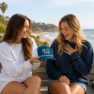 Beach Crew Navy Adjustable Trucker Hat