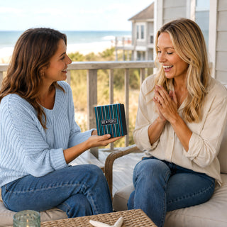 At The Beach Gift Boxed 18 oz Stemless Wine Glass