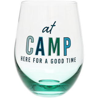 At Camp Gift Boxed 18 oz Stemless Wine Glass