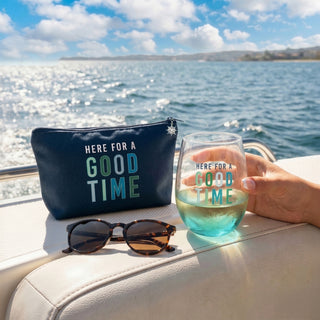 Good Time Gift Boxed 18 oz Stemless Wine Glass