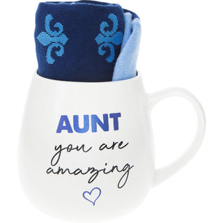 Aunt 15.5 oz Mug and Sock Set