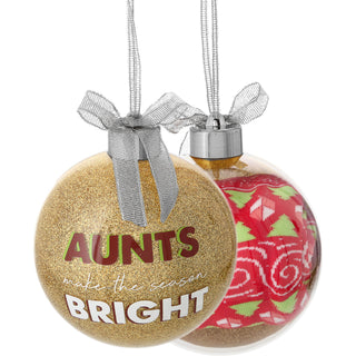 Aunt 4" Ornament with Unisex Holiday Socks