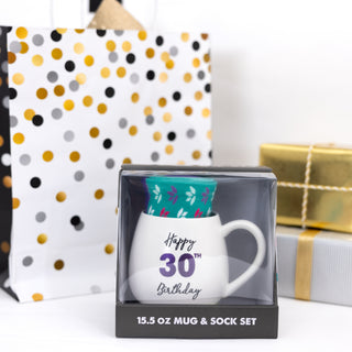 30th Birthday 15.5 oz Mug and Sock Set