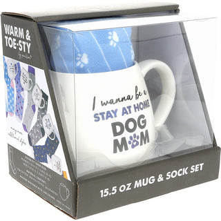 Dog Mom 15.5 oz Mug and Sock Set