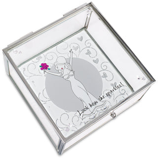 Beautiful Bride 4" Glass Keepsake Box