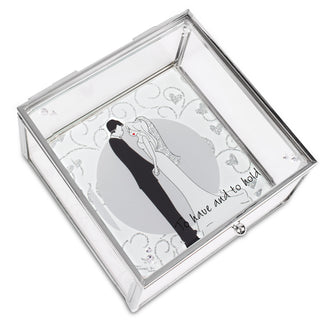 To Have and To Hold 4" Glass Keepsake Box