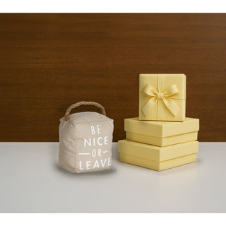 Be Nice 5" x 6" Tan Door Stopper