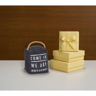 Come In 5" x 6" Dark Gray Door Stopper