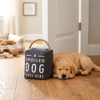 Spoiled Dog 5" x 6" Dark Gray Door Stopper