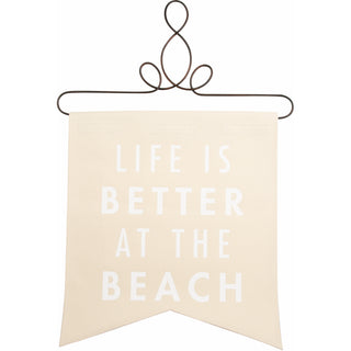 At the Beach 14" x 16" Banner