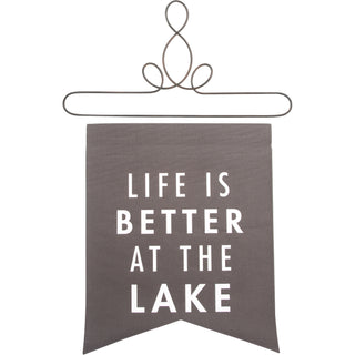 At the Lake 14" x 16" Banner