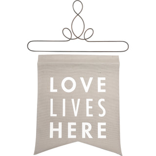 Love Lives Here 14" x 16" Banner