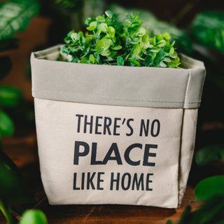 Place Like Home Canvas Planter Cover (Holds 6" Pot)